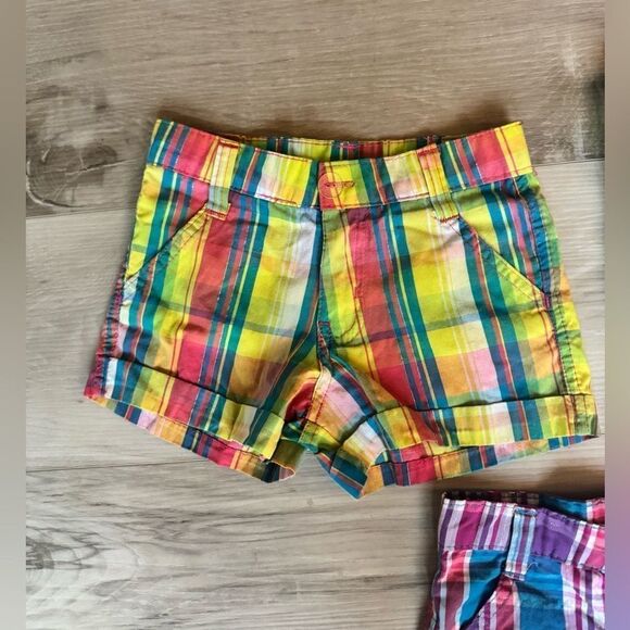 Hello Gorgeous Girls Plaid Shorts Set of 3 Size 5 - Picture 3 of 7